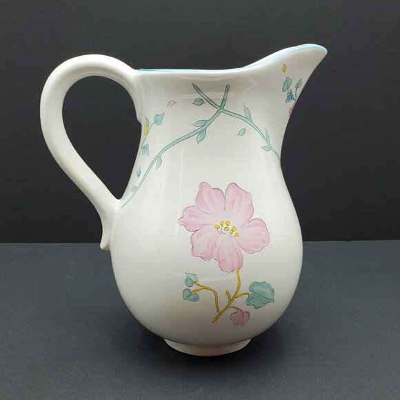 Block Bernarda Victoriana Pitcher 1988 Made in Portugal Floral Pitcher Vase - Picture 2 of 7